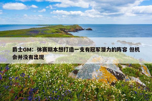 爵士GM：休赛期本想打造一支有冠军潜力的阵容 但机会并没有出现